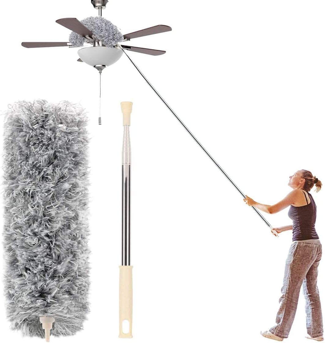 microfiber duster with extension pole(stainless steel) 30 to 100 microfiber duster with extension pole(stainless steel) 30 to 100