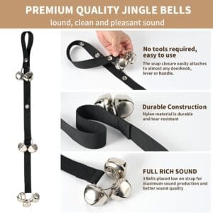 upgraded puppy bells dog doorbells for door knob